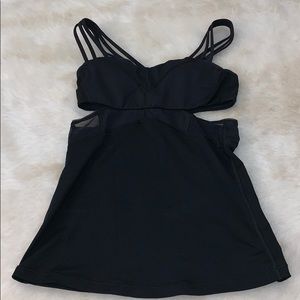 Black Lulu Lemon cutout top